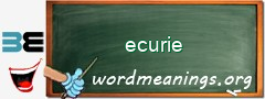 WordMeaning blackboard for ecurie